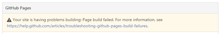 Jekyll page build error