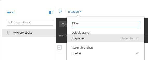 How to sync folders with Github - Change branch in Github Desktop