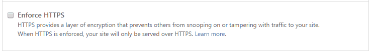 Github Pages enforce https