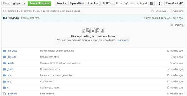 Upload files and folder to github