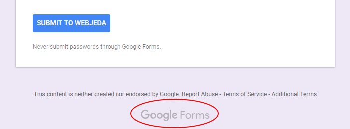 Customize Google Forms