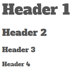 Header order H1 to H4