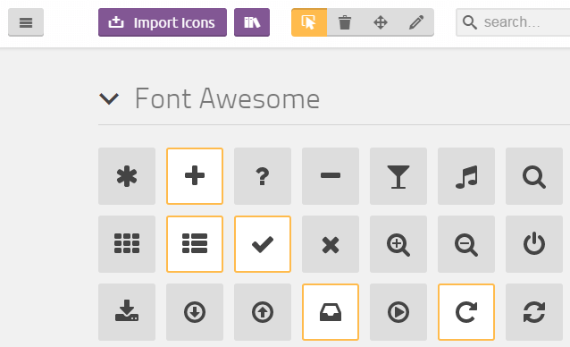 IcoMoon Fontawesome customize