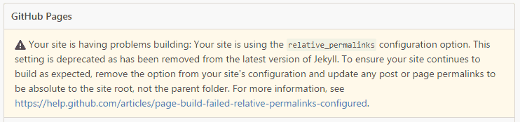 Your site is using the relative_permalinks configuration option