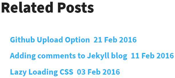 Related posts jekyll